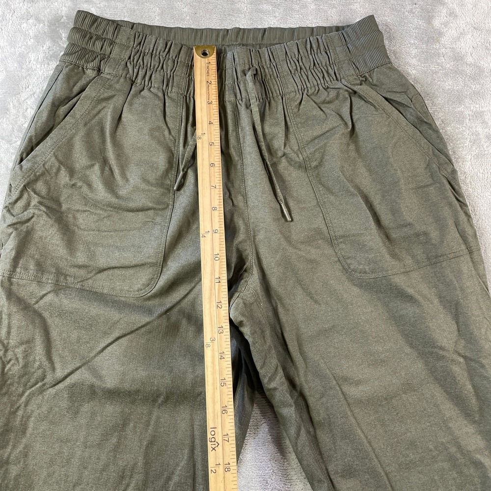 The North Face Aphrodite 2.0 Capri Pants Women Large Green Ruched Hiking Outdoor - Picture 4 of 12